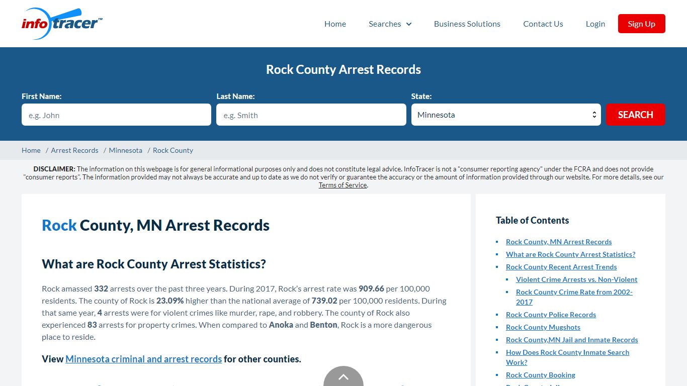 Rock County, MN Arrests, Mugshots & Jail Inmate Records - InfoTracer